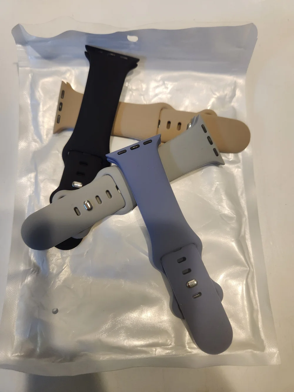 Silicone Sport Watch Band - Black, Taupe, Gray, Lavender